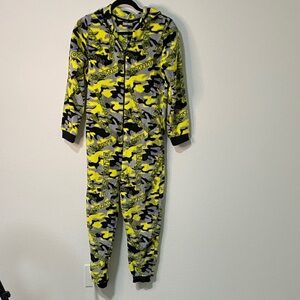 Fortnite One Piece Pajamas Onesie Long Sleeve Zip Up Sleepwear Loungewear